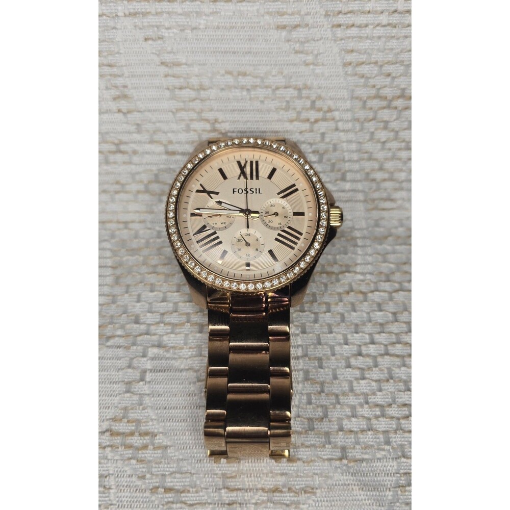 Fossil Rose Gold With Rhinestones Cecile AM4483